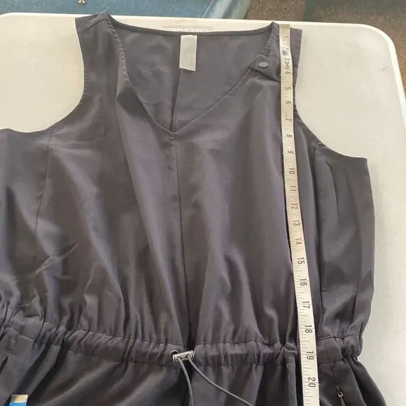 Zuda Z Eco Cropped Wide Leg Sleeveless Jumpsuit Cinched Waist Pockets UPF 50 - Picture 12 of 16